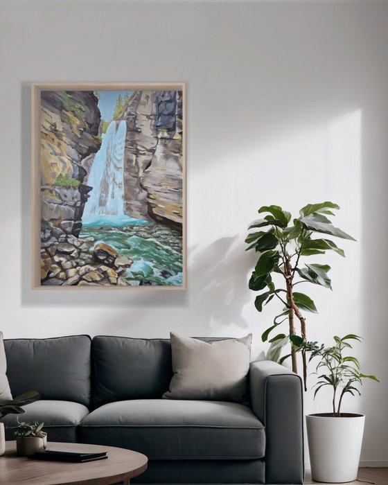 Waterfall in the mountains