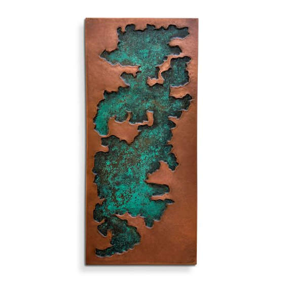 "Strata" Copper Wall Sculpture