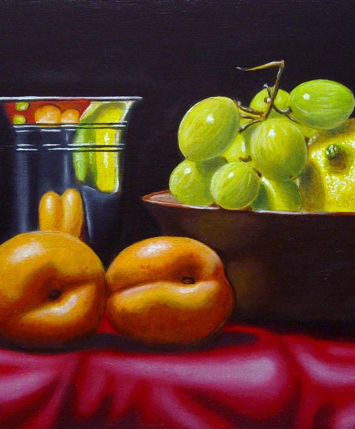 The red tablecloth by Jean-Pierre Walter