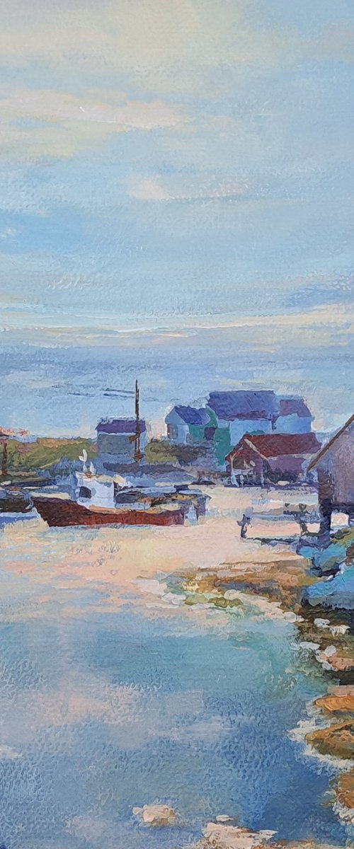 Evening Glow at Peggy's Cove by Alexander Koltakov