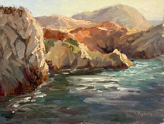 Point Lobos Late Afternoon Plein Air Landscape