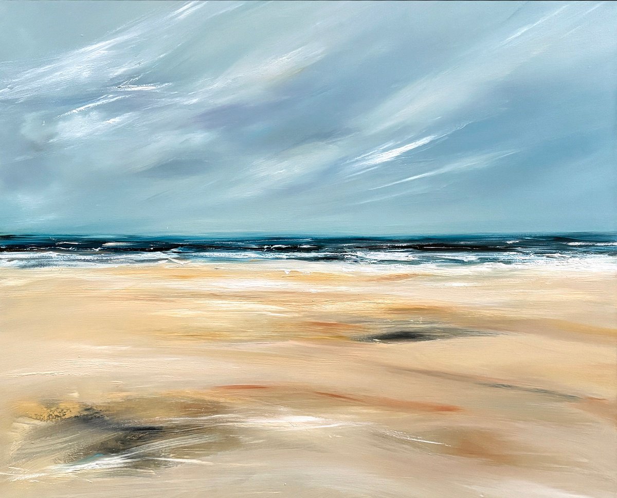 Impressionistic Landscape Oil Painting By Arti Chauhan, 30 X 24, Everything And Nothing, Original Artwork