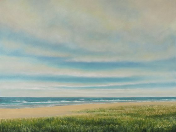 Incoming Tide - Blue Sky Seascape