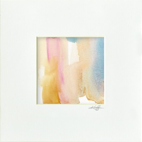 Soft Whispers Collection - Set of 6 Abstract Paintings in Mats by Kathy Morton Stanion