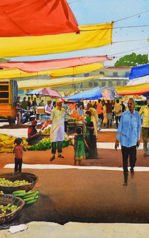 Market Hustle & Bustle by Ramesh Jhawar