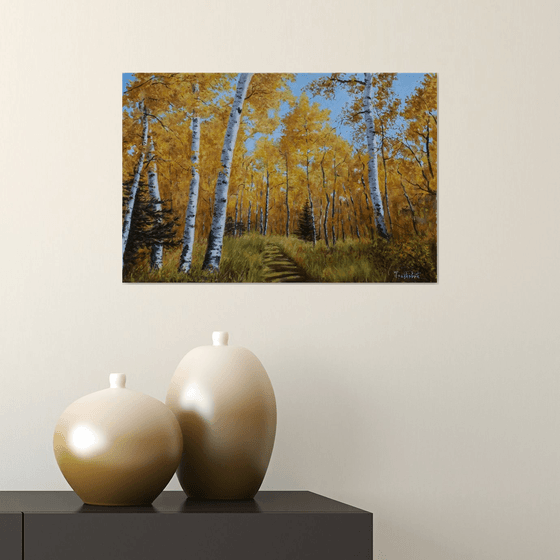 Autumn in Birch Forest