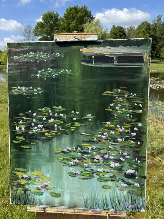 Water Lilies Pond Painting