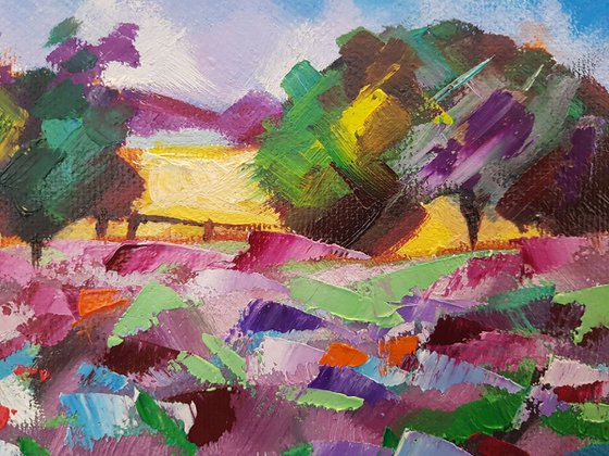 Lavender field 20*20 cm