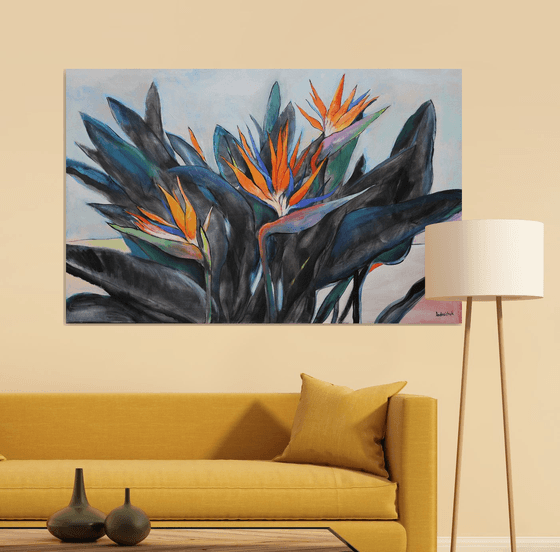 Strelitzia. Bird of Paradise.