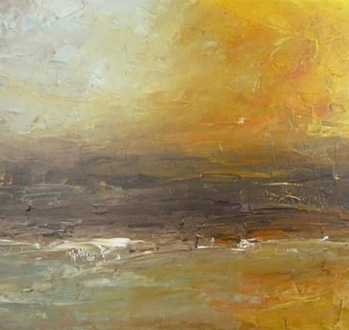 Welcoming Shore  (Large, Panoramic, 100x40cm) by Kalpana Soanes
