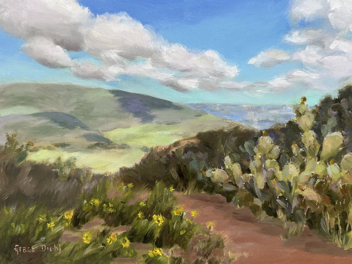 Impressionistic Landscape Oil Painting By Grace Diehl, 14 X 11, Spring Awakening, Original Artwork