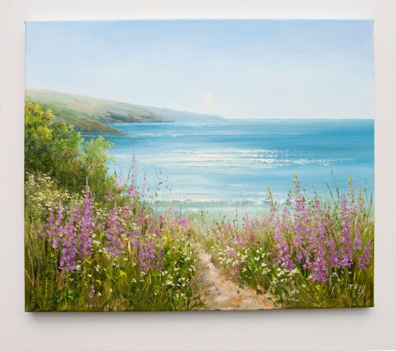 Wildflowers by the Ocean
