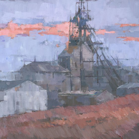 Coral Clouds Over Geevor