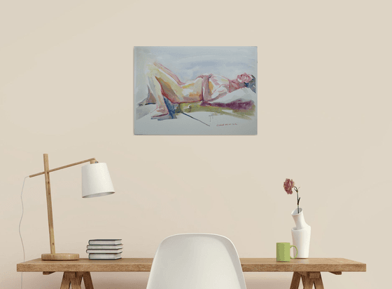 reclining male nude