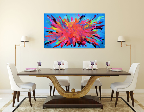 Broken Pandora 140x80 cm Large Abstract, Supersized Painting - Ready to Hang