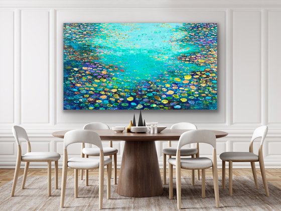 Blue Waterlily Pond (2) - XXL