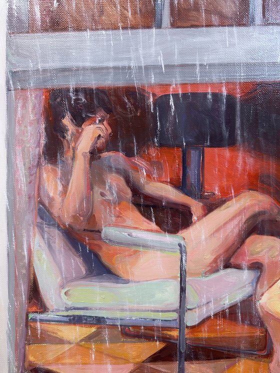 Couple in the Rainy Window