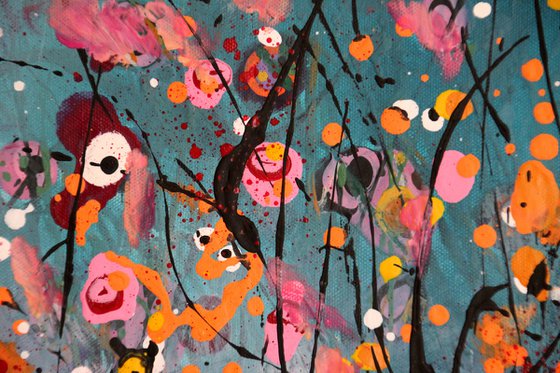 Bohemian #2 - Original abstract floral landscape