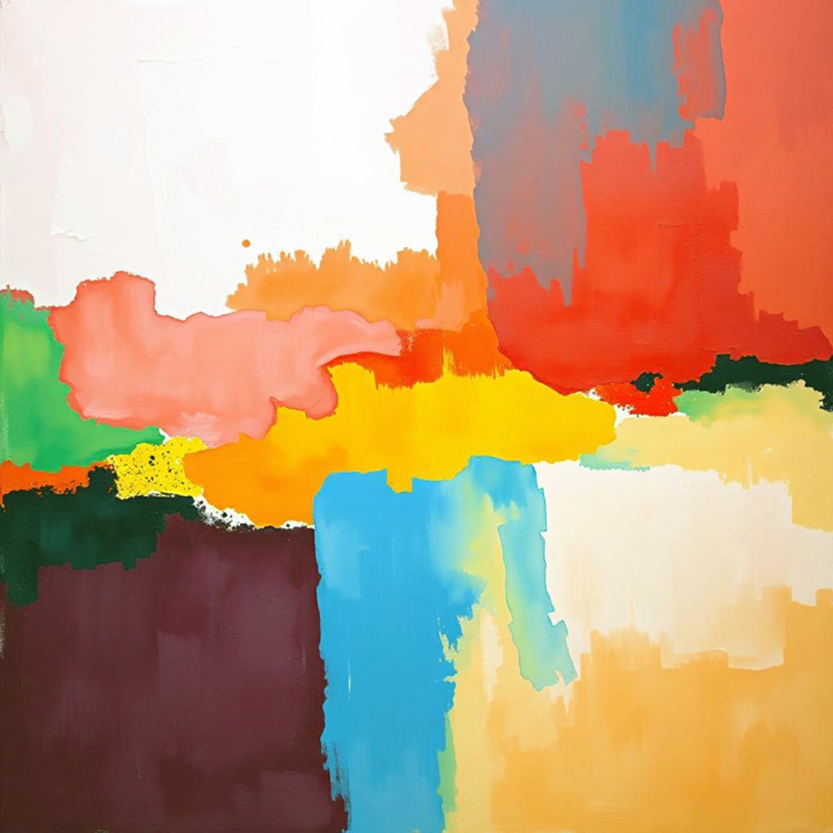 Abstract Giclee Print By Alessandro Butera, 35 X 35, Chromatic Interweavings, Original Artwork