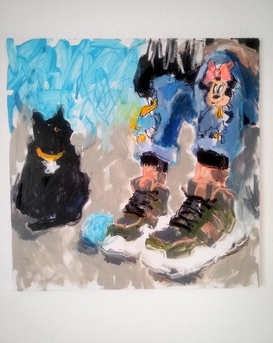 Black Cat & Minnie Mouse #3