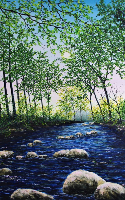 Secret Forest River by Hazel Thomson