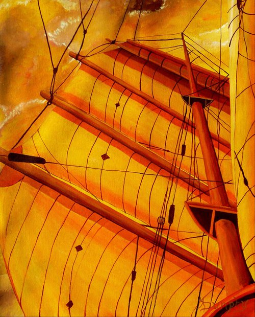 Sailing Through Gold by Dunphy Fine Art