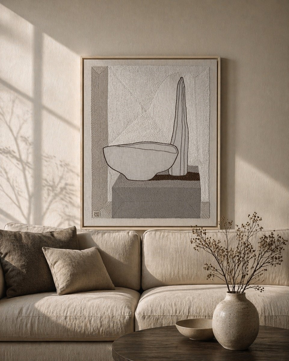 Geometric Relief , Vase Composition Xi