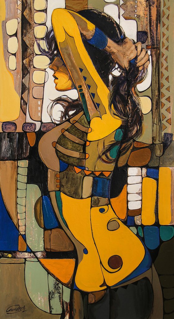 The petal- Woman painting