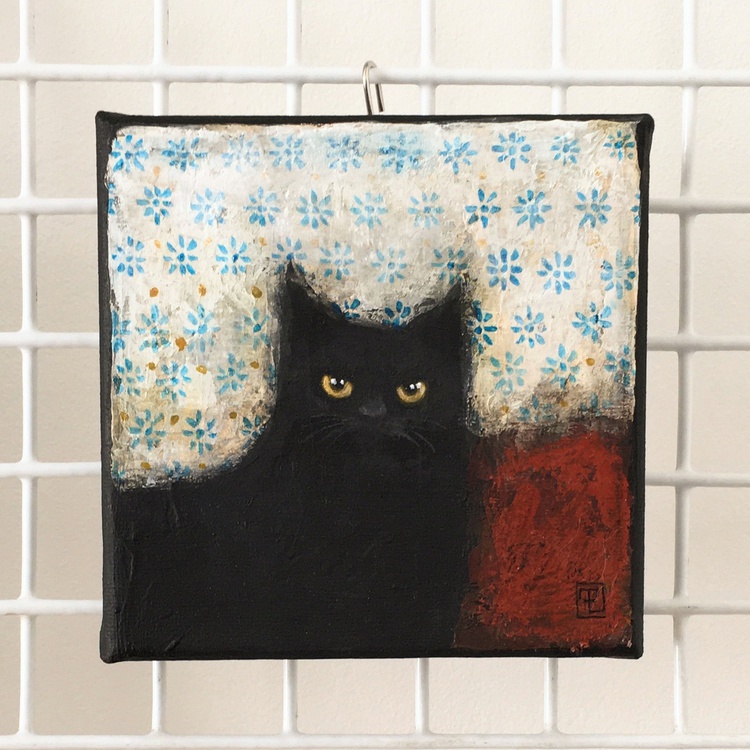 Chat Abstrait 1 Acrylic Painting By Eva Fialka Artfinder