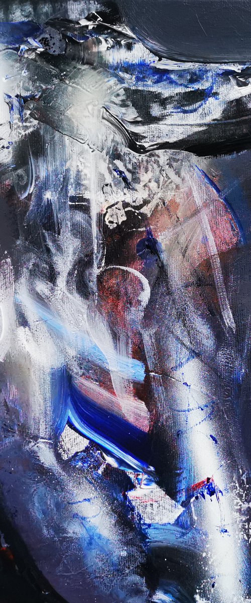 Small painting offer enigma of universe fascinating style by O Kloska by Kloska Ovidiu