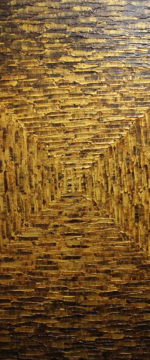 Large gold brown square gradient by Jonathan Pradillon