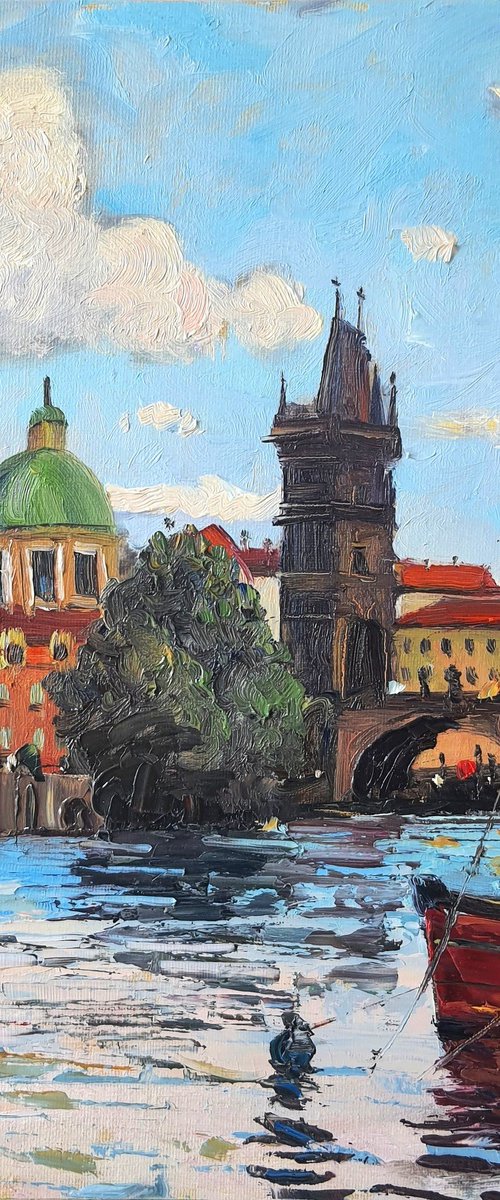 Prague, Charles Bridge by Roberto Ponte