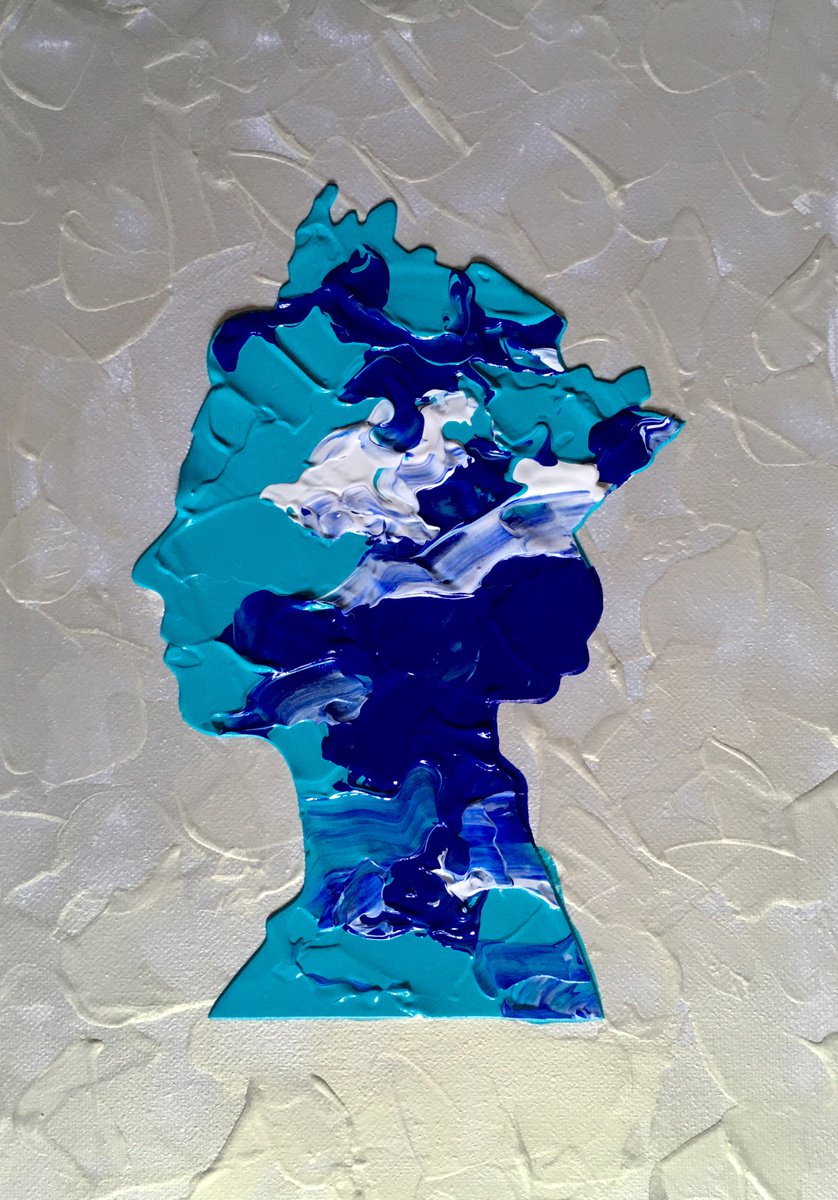 Queen 88 on Pearl metallic, Marble pattern inspired by Queen Elizabeth