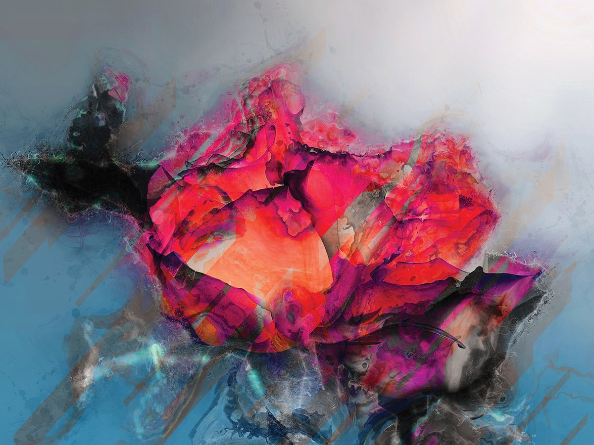 Abstract Botanical Print By Javier Diaz, 80 X 60, Delirios Xxxi, Original Artwork