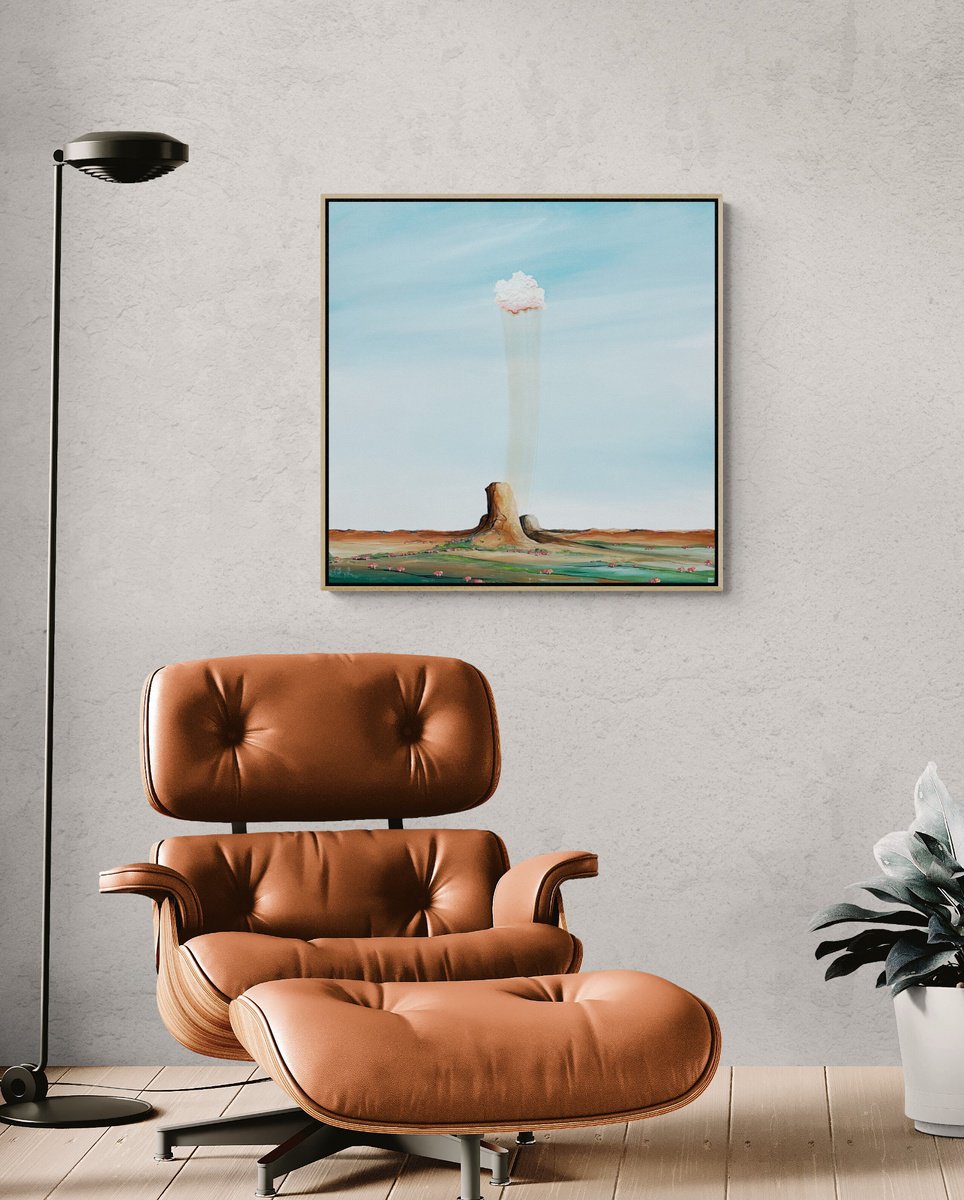 Organic Landscape Acrylic Painting By Tania Chanter, 30 X 30", It