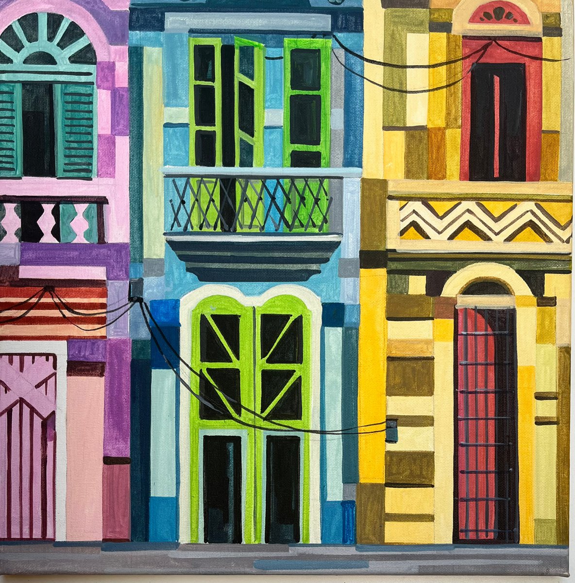 Facades Of Old Habana - 03C By Andre Baldet, 16 X 16, Artwork For Sale On Artfinder