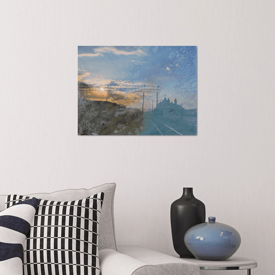 Sunrise Caramel sky Cityscape