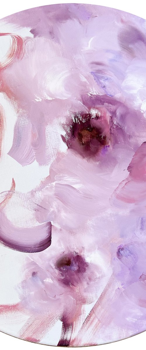 ATMOSPHERE OF HAPPINESS - Abstraction. Flowers. Gift. Light pink. Romantic. Strokes. Tenderness. by Marina Skromova