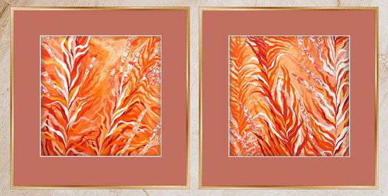 Set of 2 «Golden Grasses»