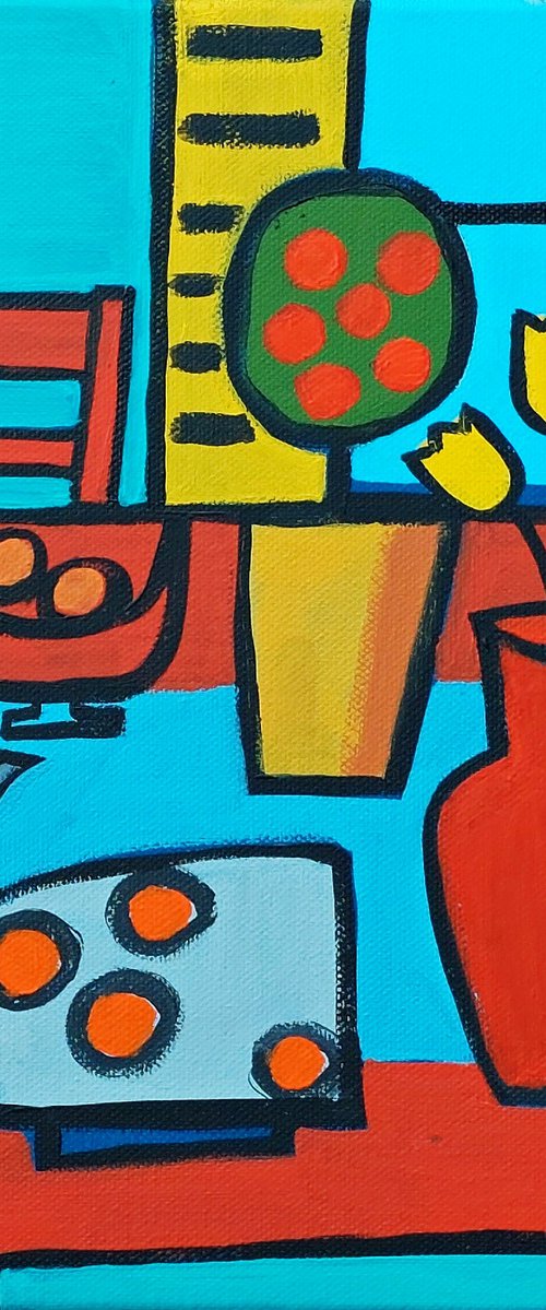 Still Life with a Red Chair III by Jan Rippingham