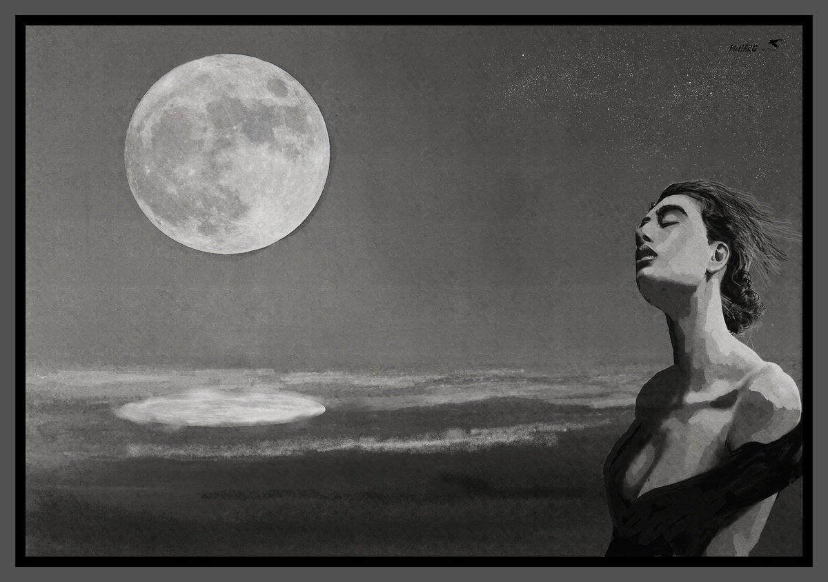 Impressionistic Portrait Painting By Joe Mcharg, 42 X 30, Dreamer, Original Artwork