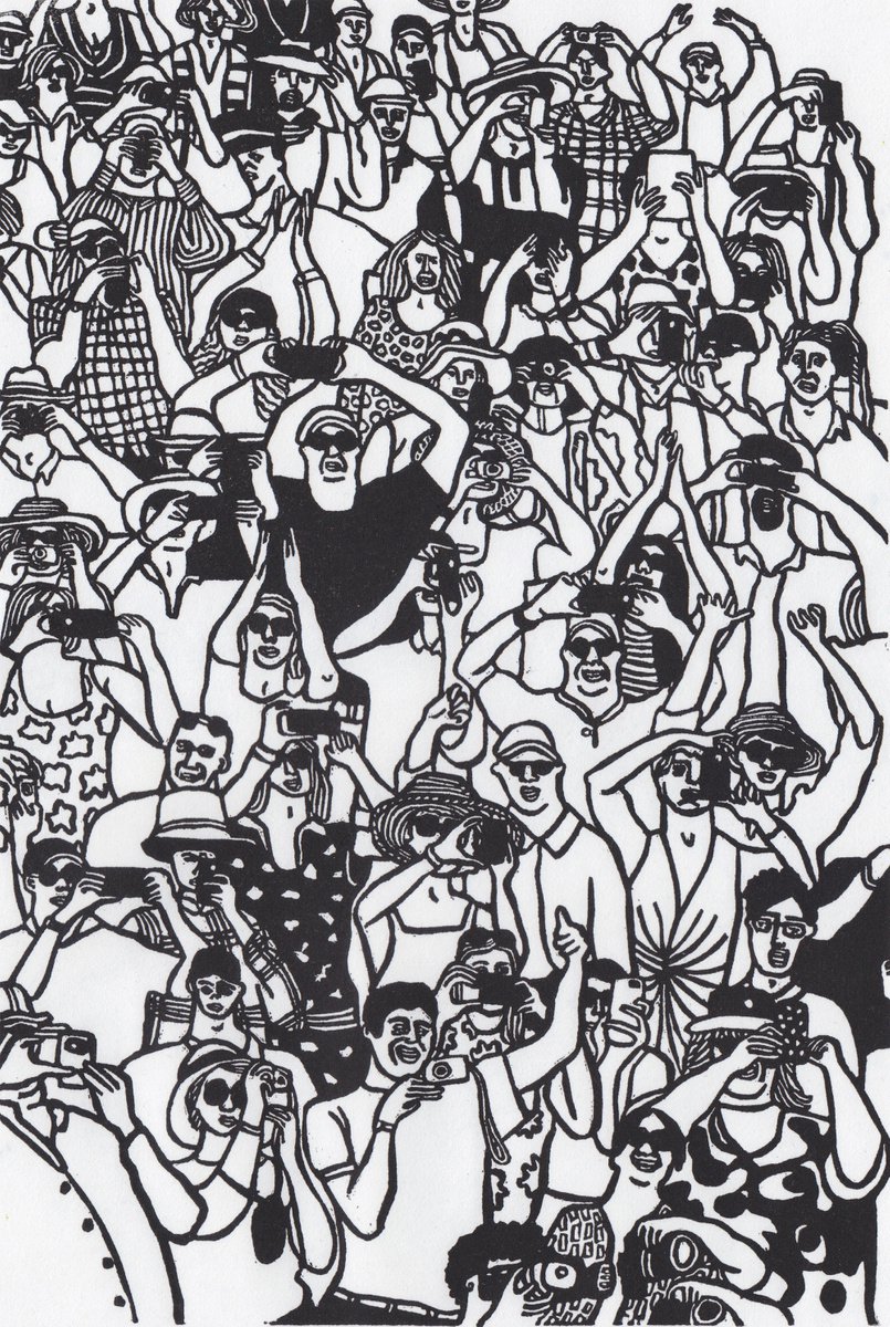 Wimbledon Crowd Version Two Monochrome- Free Delivery by Hannah Forward