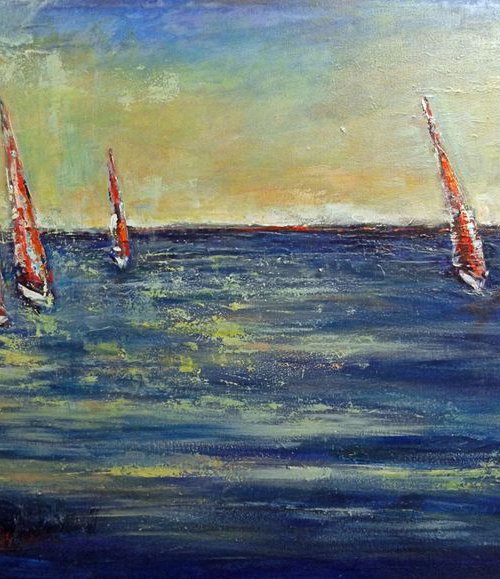 Sailboat Regatta 74 x 36 by BenWill