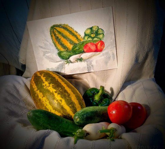 Capsicum, Cucumber & Tomato
