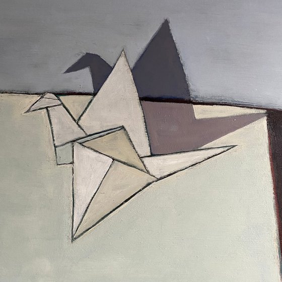 Still Life with Origami Bird and Bowl