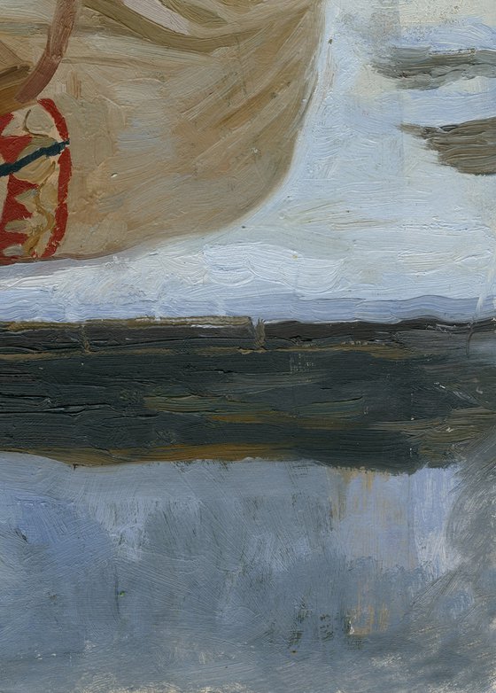 Self-portrait playing the gusli