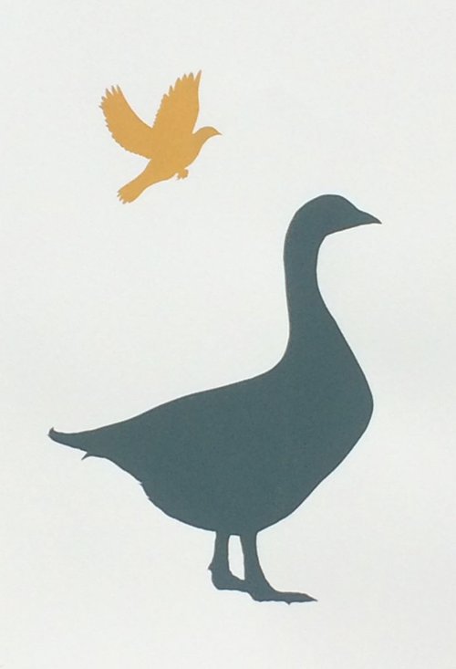 GOOSE AND DOVE-unframed-FREE UK DELIVERY by Emma Evans-Freke