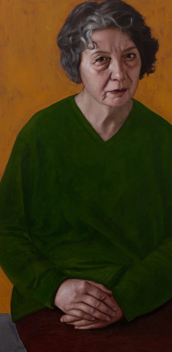 Woman in Yellow and Green