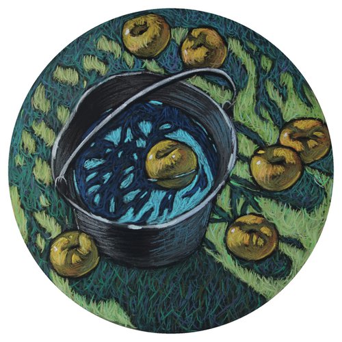 apple in water by Natalia Leonova