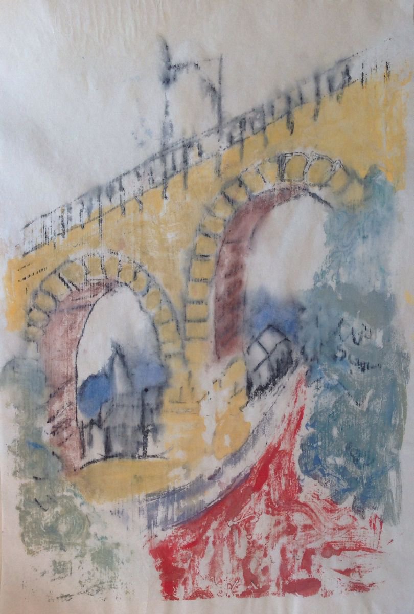 Monotype, Durham Viaduct by Sandra Haney